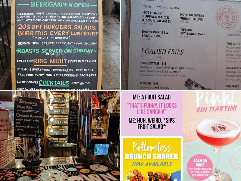 The Clarendon Leamington Spa Menu