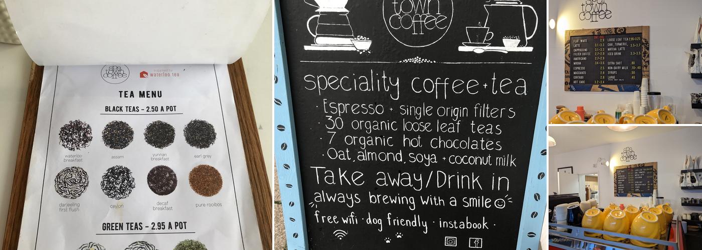 Spa Town Coffee Menu
