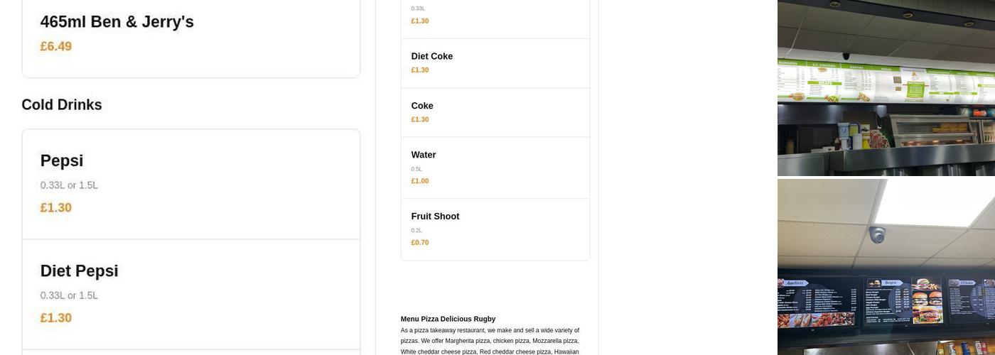 Pizza Delicious Menu