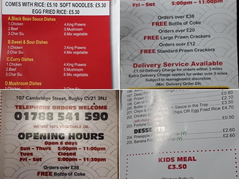 Double Happiness Menu