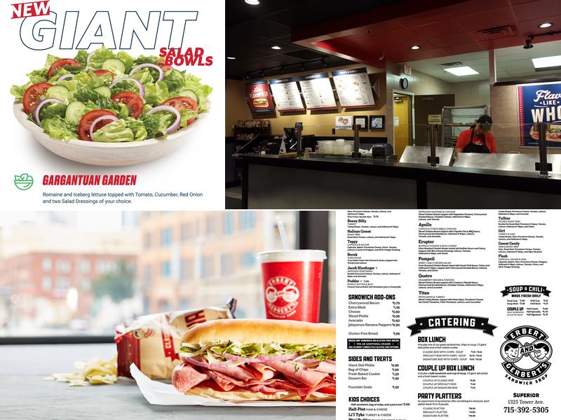 Erbert and Gerbert's Menu