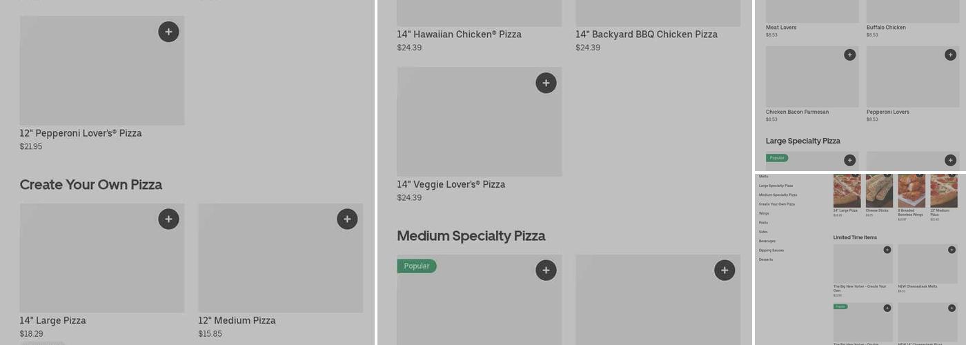 Pizza Hut Menu