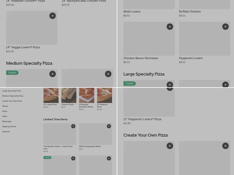 Pizza Hut Menu