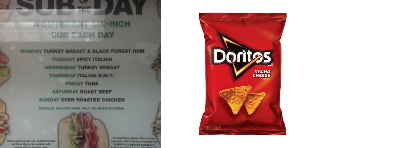 Subway Menu
