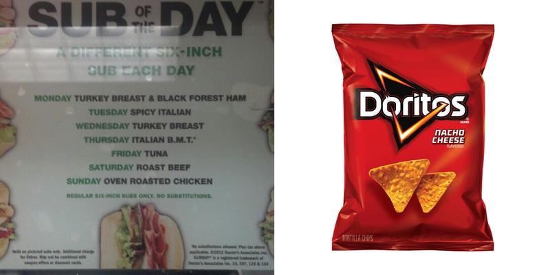 Subway Menu