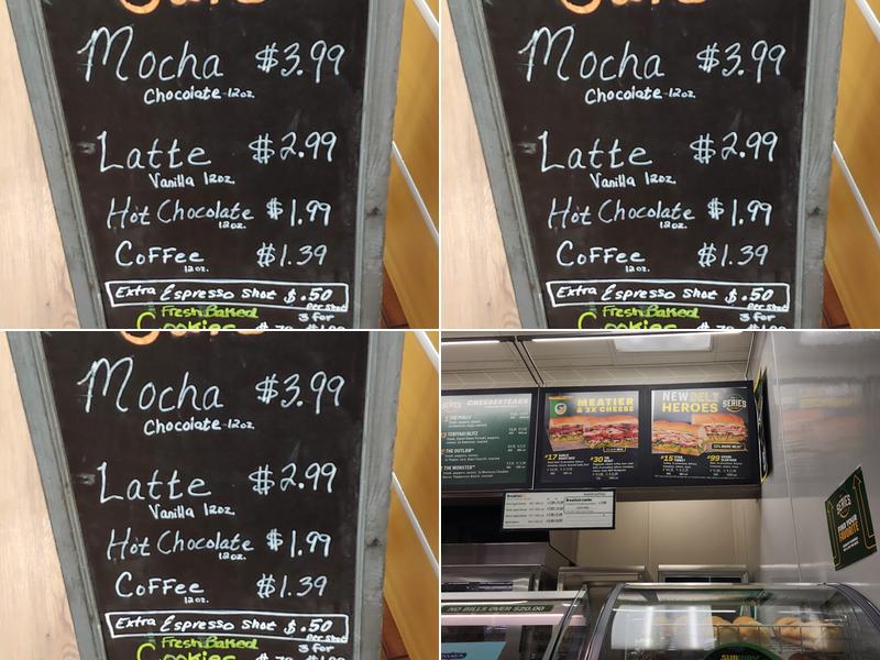 Subway Menu
