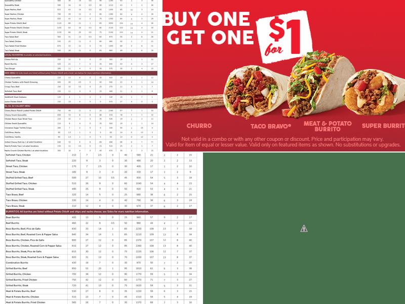 Taco John's Menu