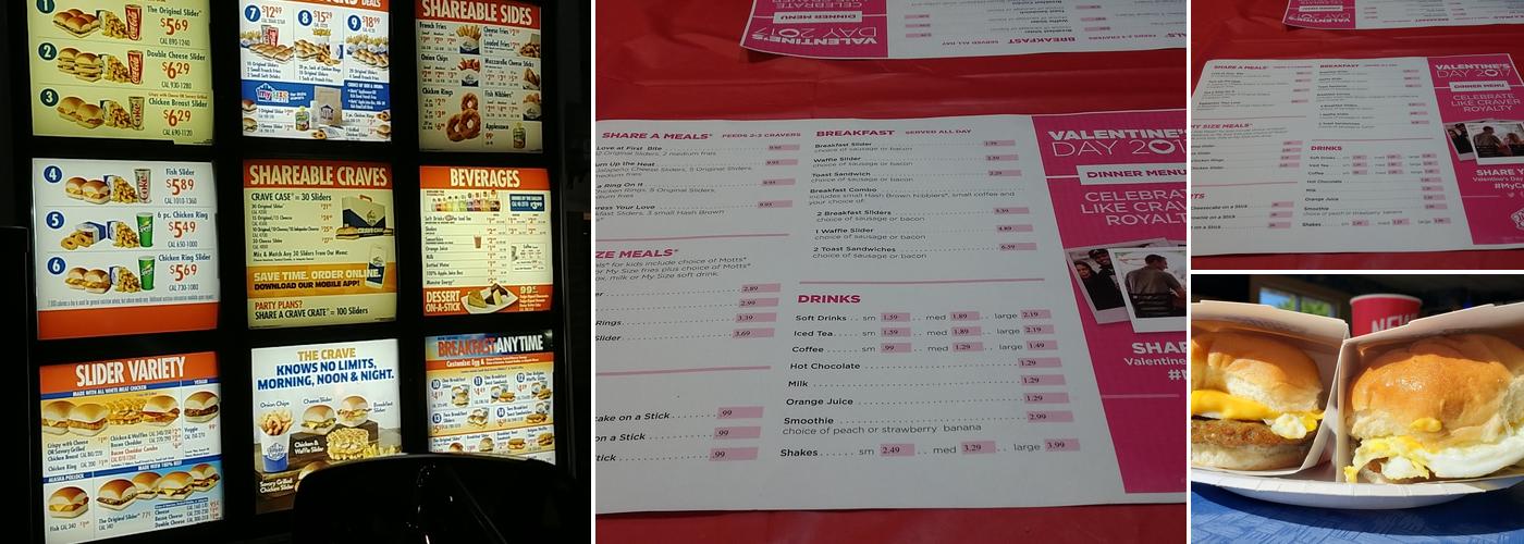 White Castle Menu