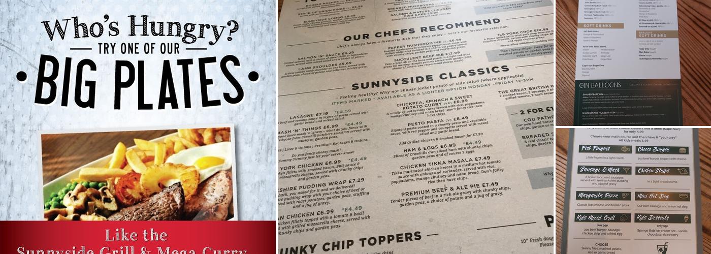The Sunnyside Inn Menu