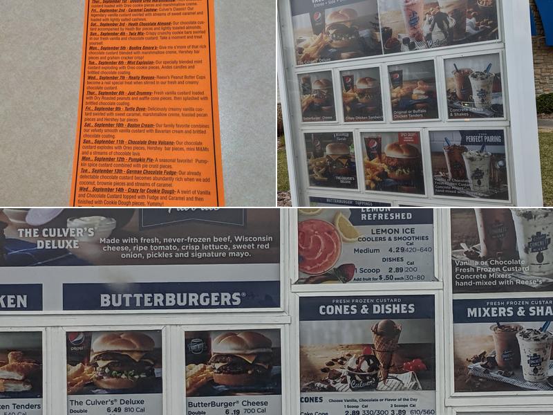 Culver’s Menu