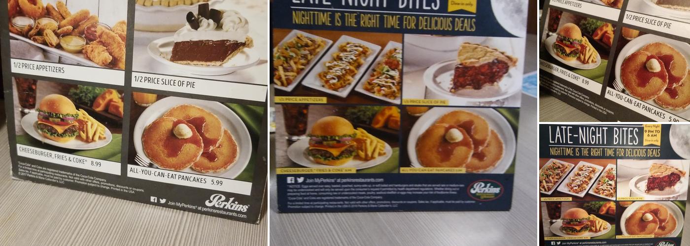 Perkins Restaurant & Bakery Menu