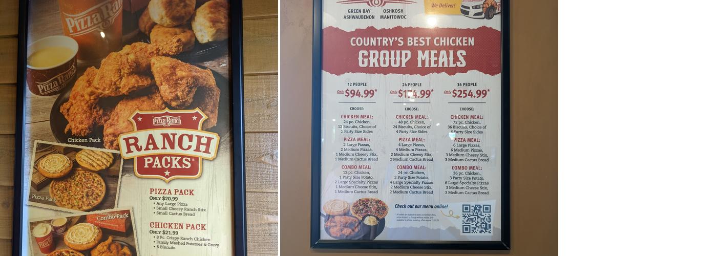 Pizza Ranch Menu