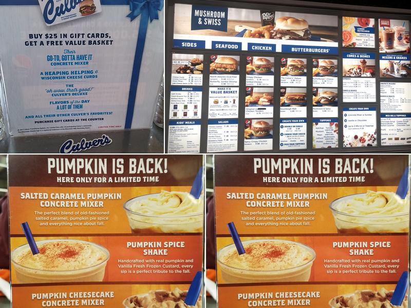 Culver’s Menu