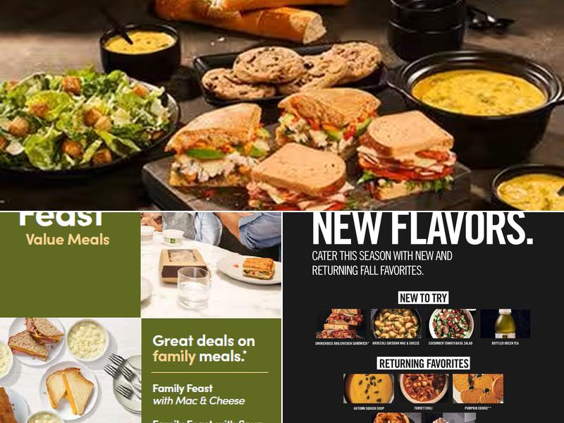 Panera Bread Menu