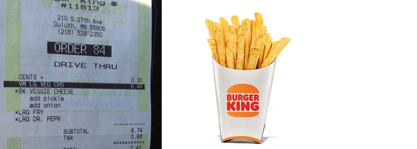Burger King Menu
