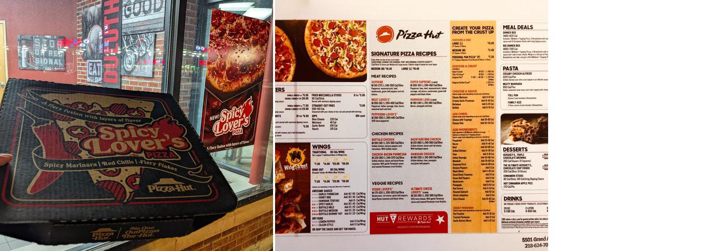Pizza Hut Menu
