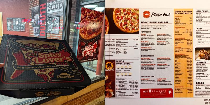 Pizza Hut Menu