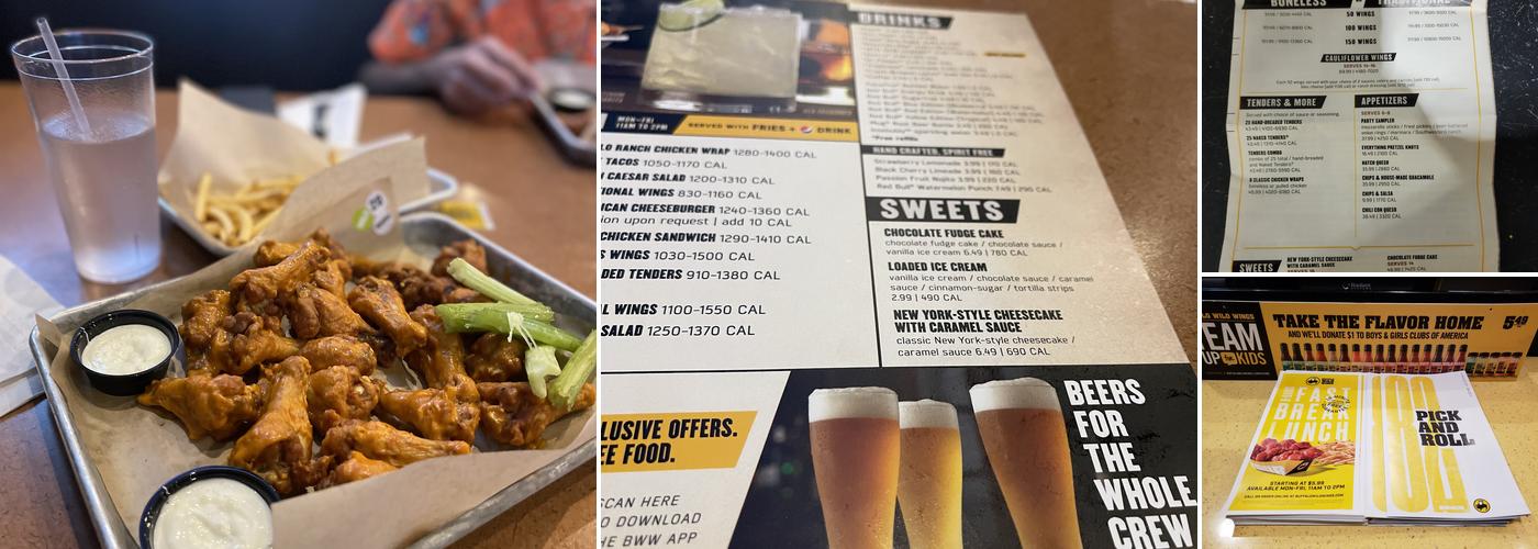 Buffalo Wild Wings Menu