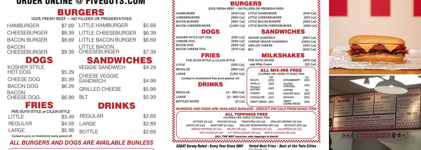 Five Guys Menu