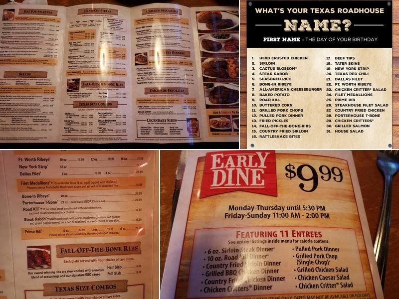 Texas Roadhouse Menu