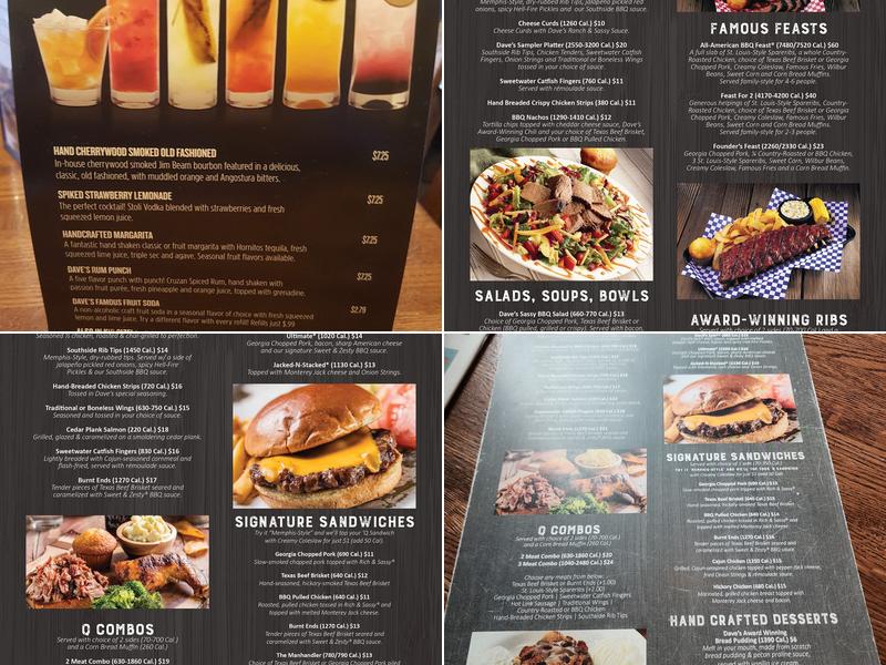Famous Dave's Bar-B-Que Menu
