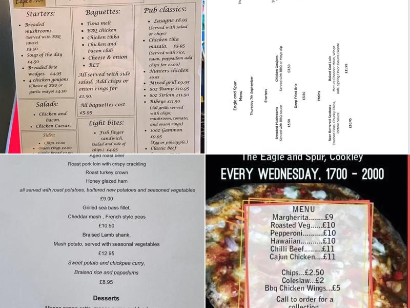The Eagle Menu