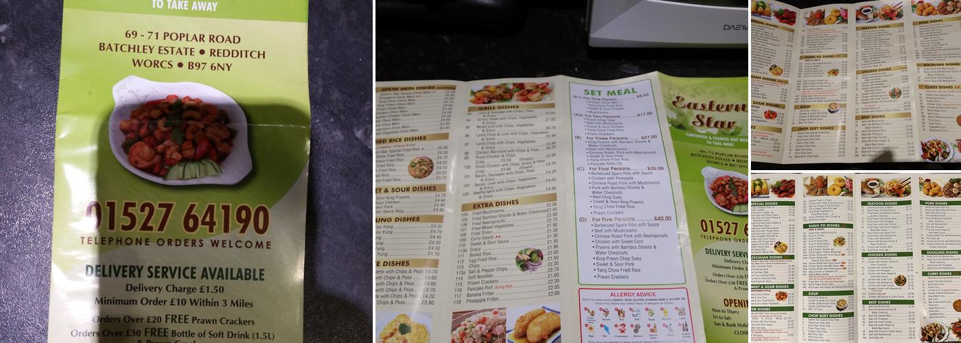 Eastern Star Menu