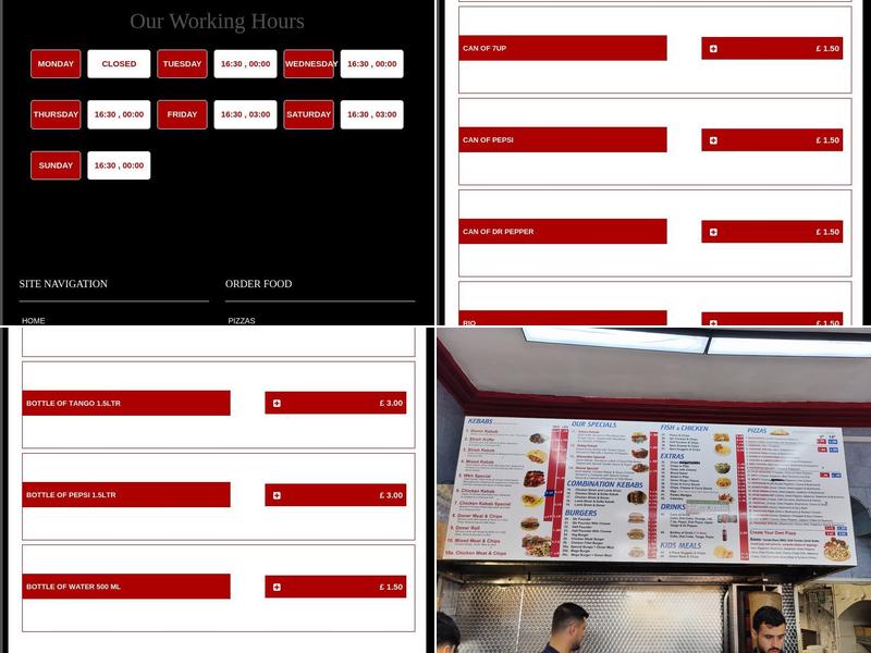 Worcester Kebab House Menu