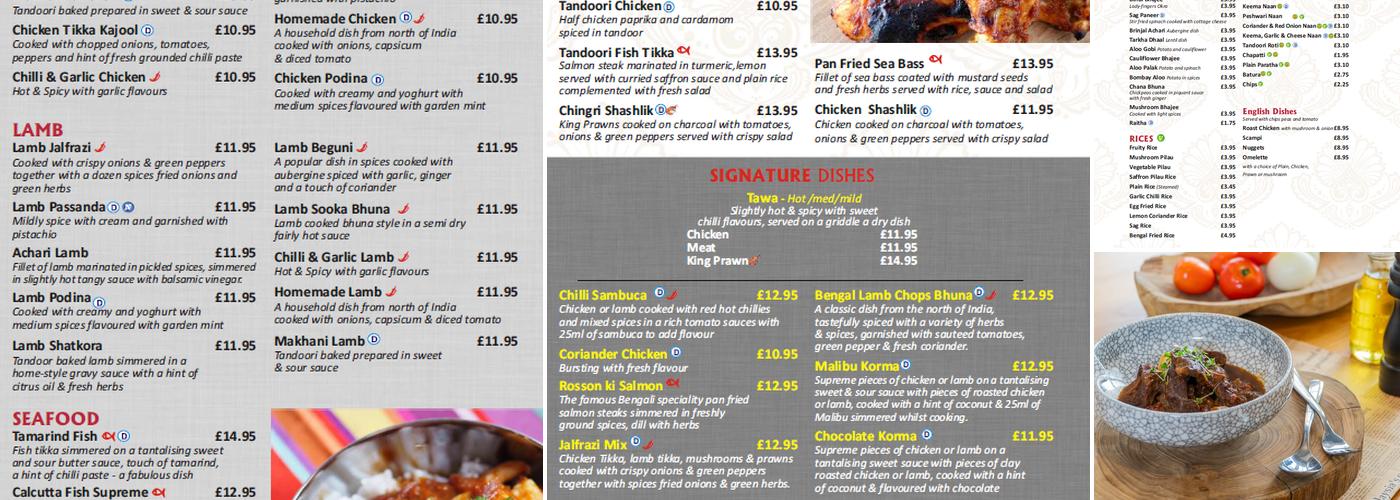 Massalla Lounge Menu