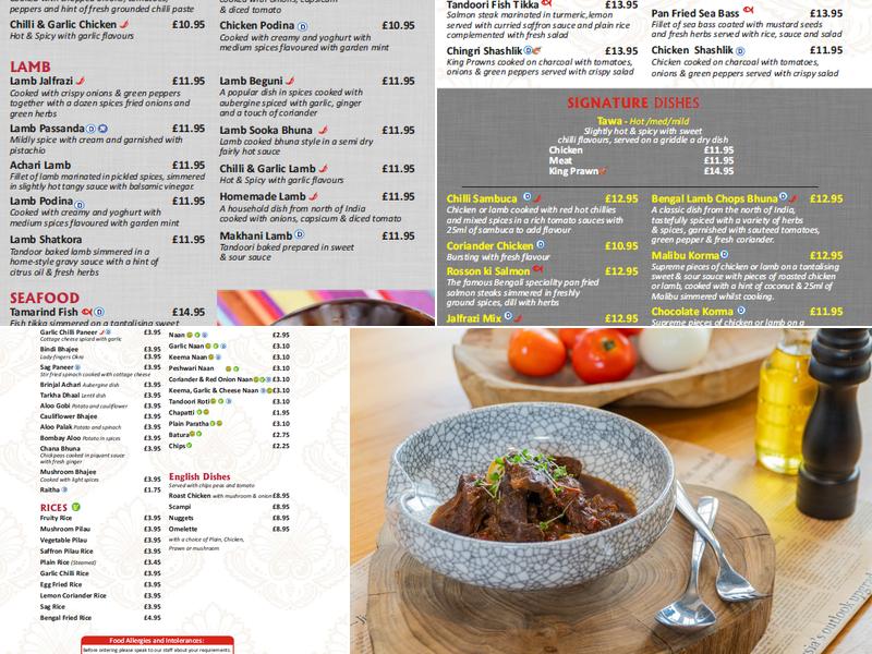 Massalla Lounge Menu