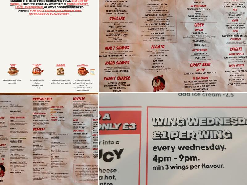 eat the bird Menu