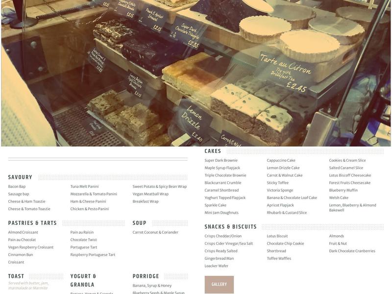 Coffee#1 Taunton Menu