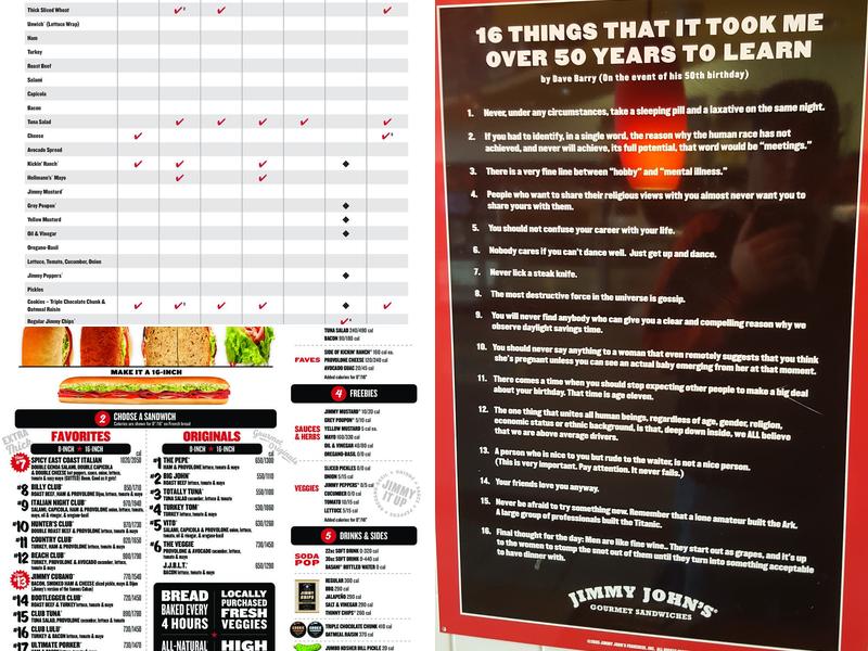 Jimmy John's Menu