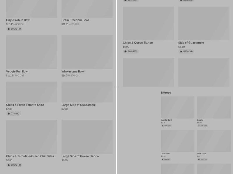 Chipotle Mexican Grill Menu