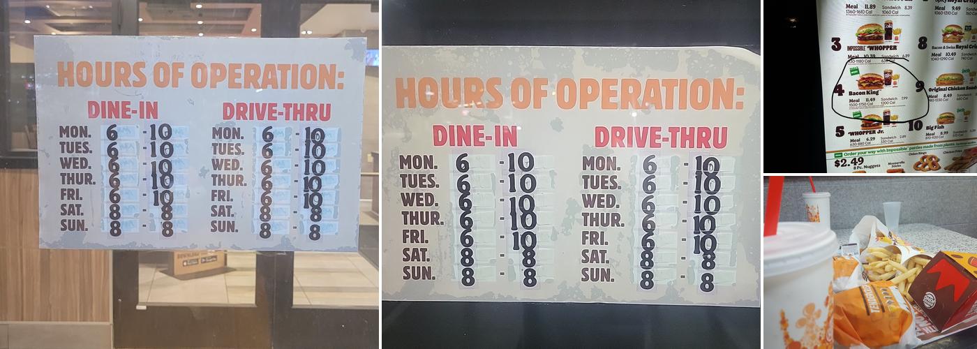 Burger King Menu