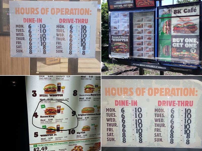 Burger King Menu