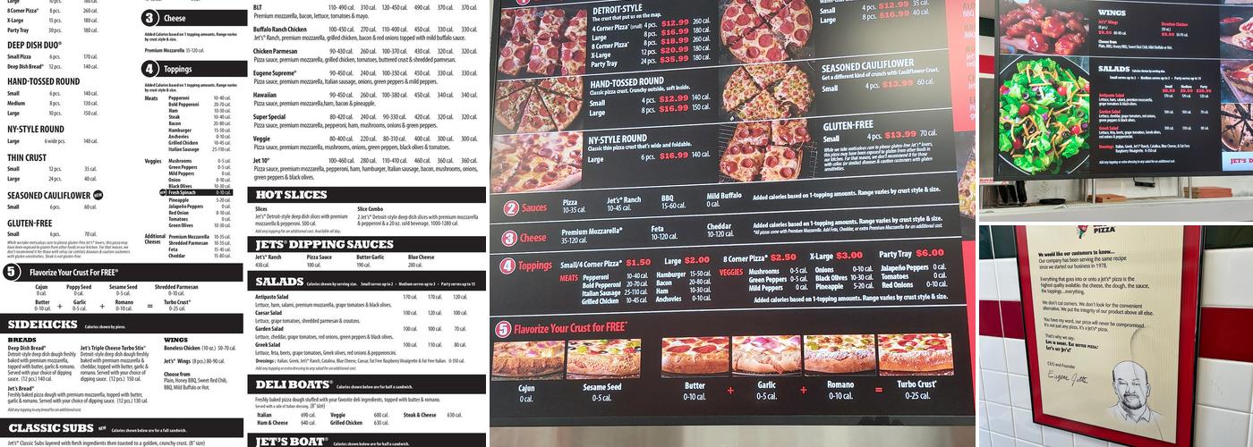 Jet's Pizza Menu
