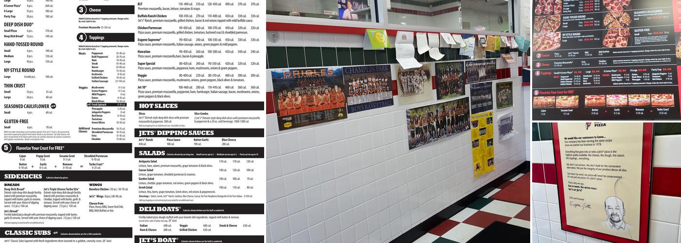 Jet's Pizza Menu