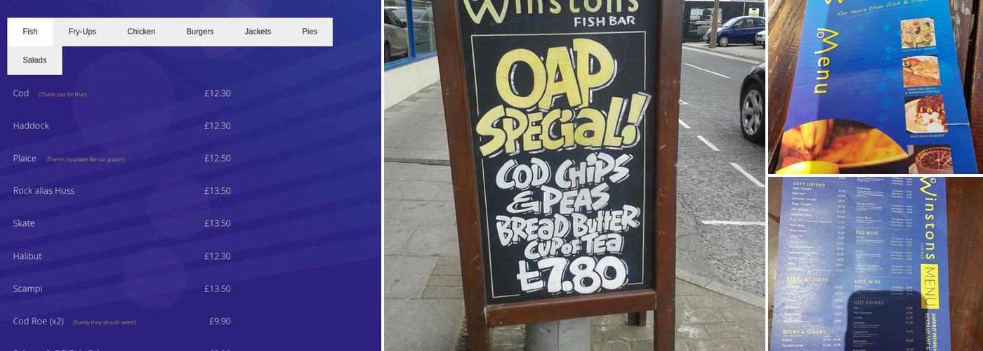 Winstons Fish Bar Menu