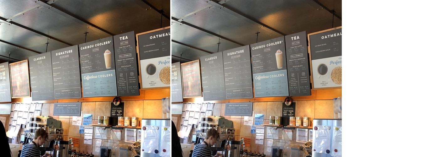 Caribou Coffee Menu
