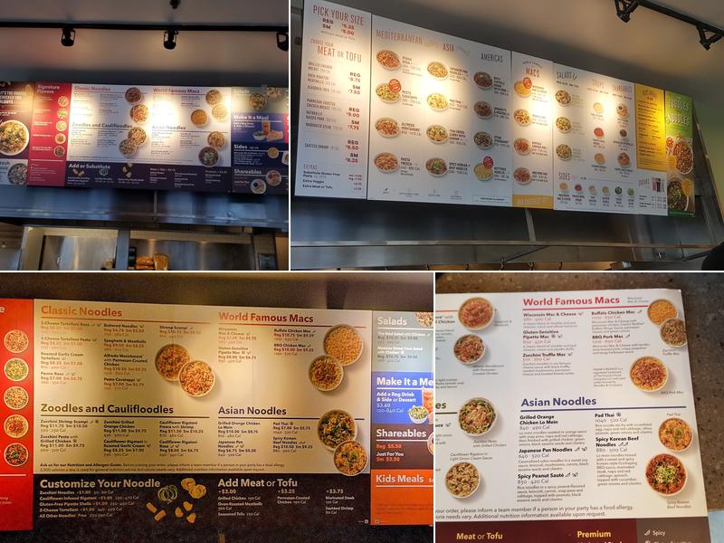 Noodles and Company Menu