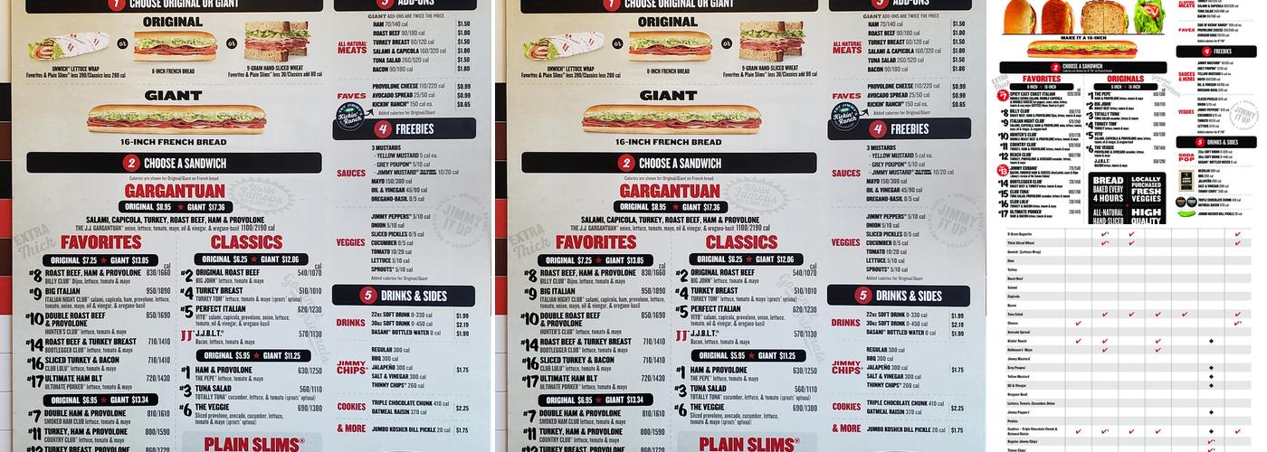 Jimmy John's Menu