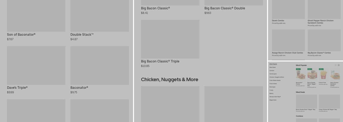 Wendy's Menu