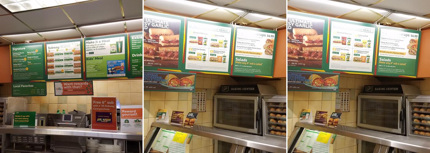 Subway Menu