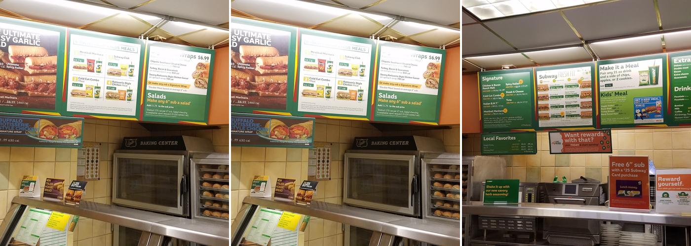 Subway Menu
