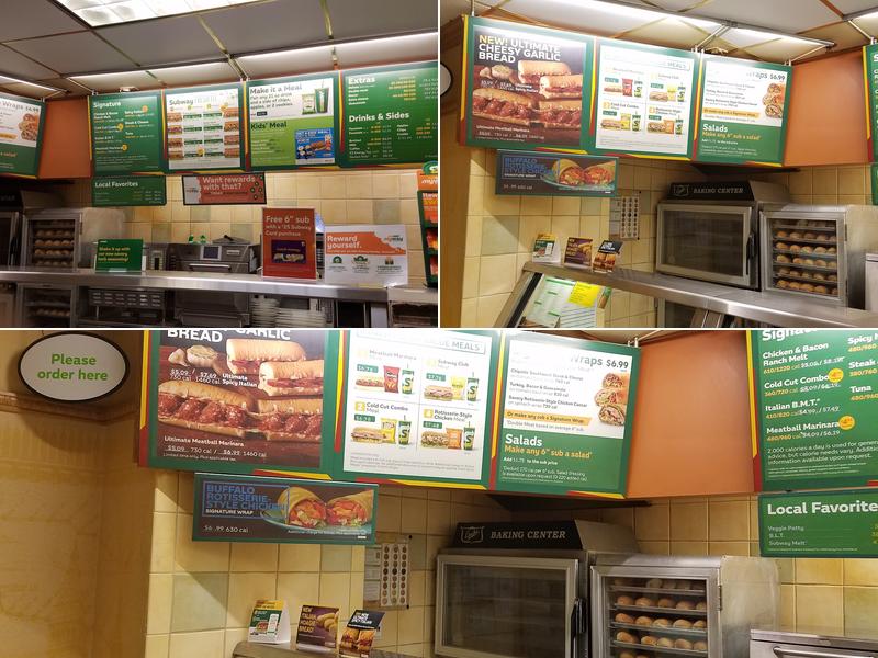 Subway Menu