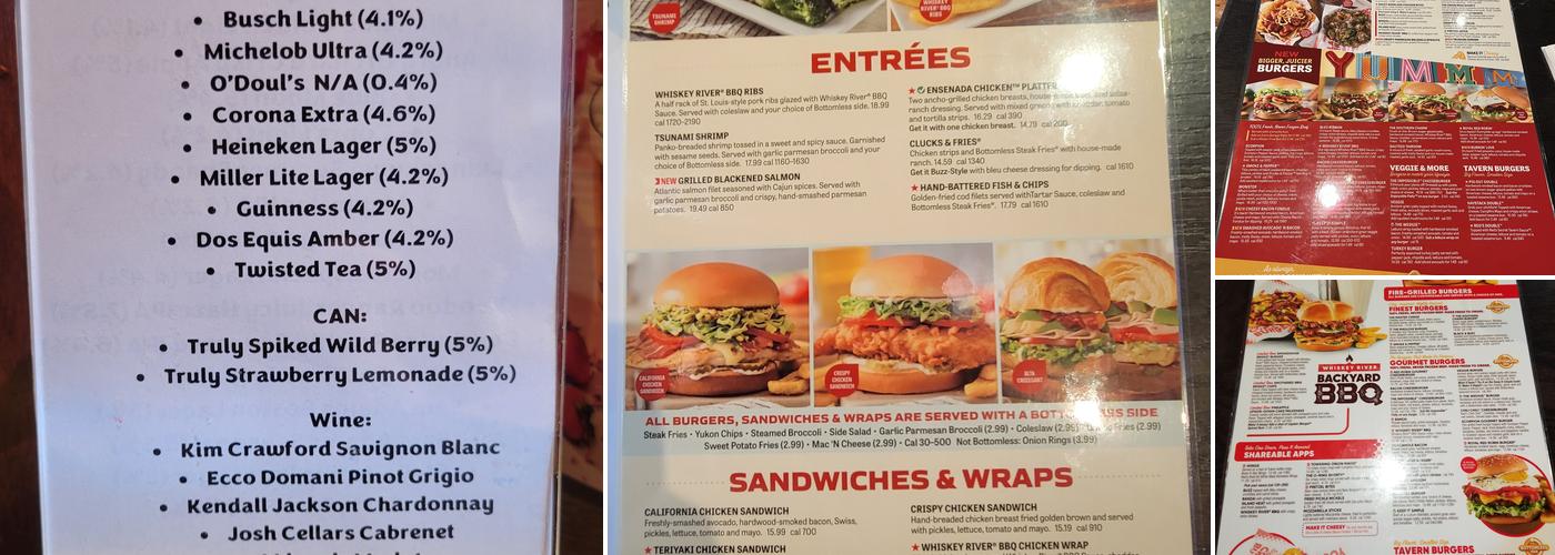 Red Robin Gourmet Burgers and Brews Menu