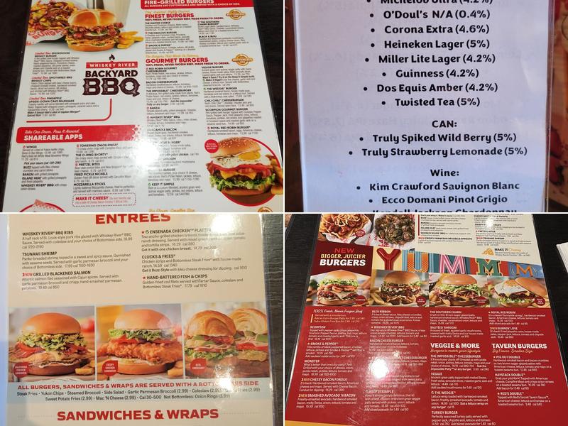 Red Robin Gourmet Burgers and Brews Menu