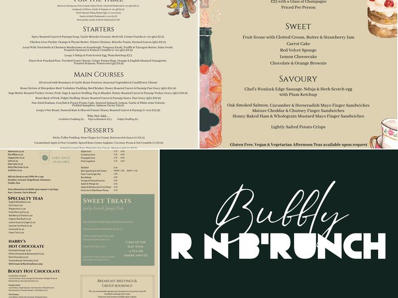 The Loopy Shrew Menu