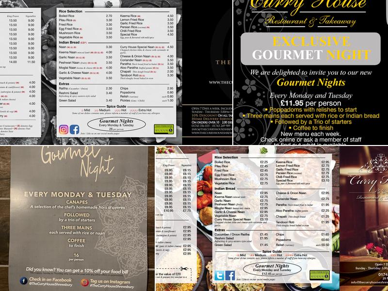 The Curry House Menu